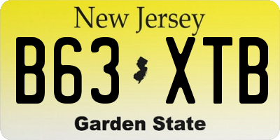 NJ license plate B63XTB