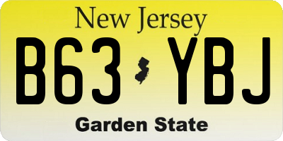 NJ license plate B63YBJ
