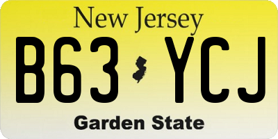 NJ license plate B63YCJ