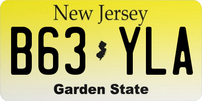 NJ license plate B63YLA