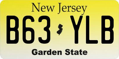 NJ license plate B63YLB