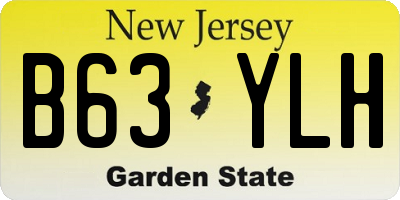 NJ license plate B63YLH