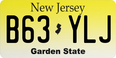 NJ license plate B63YLJ