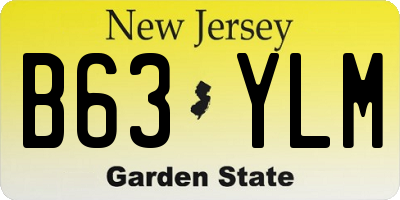 NJ license plate B63YLM