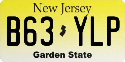 NJ license plate B63YLP