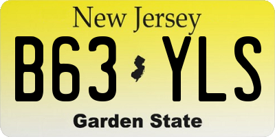 NJ license plate B63YLS