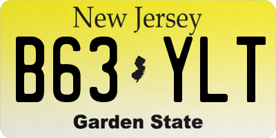 NJ license plate B63YLT