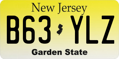 NJ license plate B63YLZ
