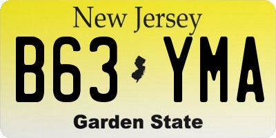 NJ license plate B63YMA