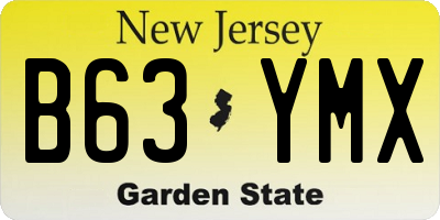 NJ license plate B63YMX