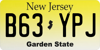 NJ license plate B63YPJ