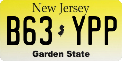 NJ license plate B63YPP