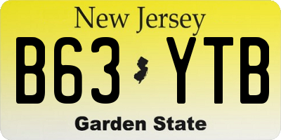 NJ license plate B63YTB