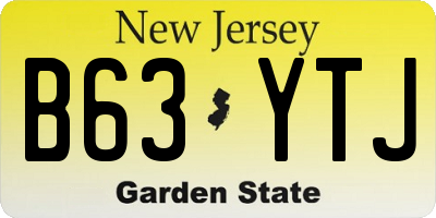 NJ license plate B63YTJ