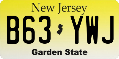 NJ license plate B63YWJ