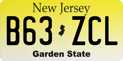 NJ license plate B63ZCL