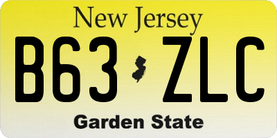 NJ license plate B63ZLC