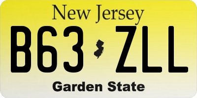 NJ license plate B63ZLL