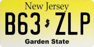 NJ license plate B63ZLP