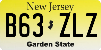NJ license plate B63ZLZ