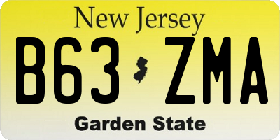 NJ license plate B63ZMA
