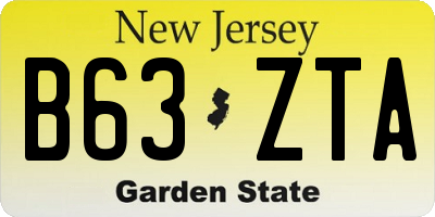 NJ license plate B63ZTA