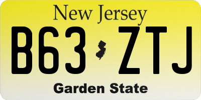 NJ license plate B63ZTJ