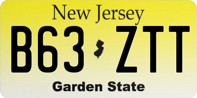 NJ license plate B63ZTT