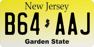 NJ license plate B64AAJ