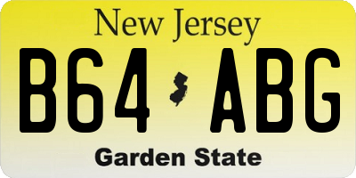 NJ license plate B64ABG