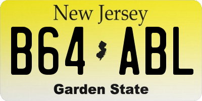 NJ license plate B64ABL