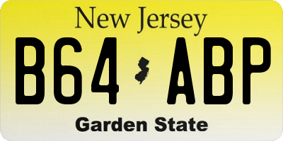 NJ license plate B64ABP