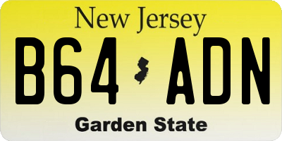 NJ license plate B64ADN