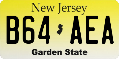 NJ license plate B64AEA
