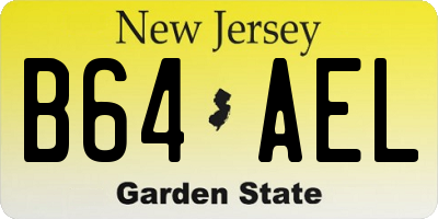 NJ license plate B64AEL