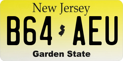 NJ license plate B64AEU