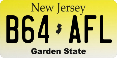 NJ license plate B64AFL
