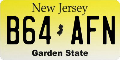 NJ license plate B64AFN