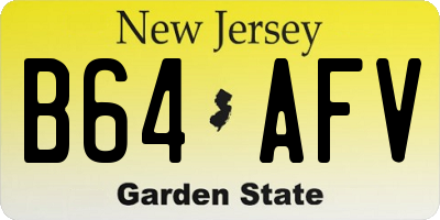 NJ license plate B64AFV