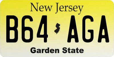 NJ license plate B64AGA