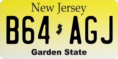 NJ license plate B64AGJ