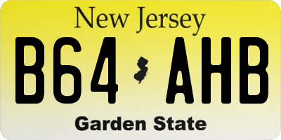 NJ license plate B64AHB