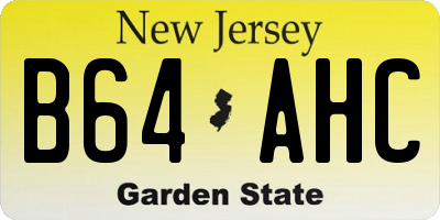 NJ license plate B64AHC