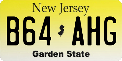 NJ license plate B64AHG