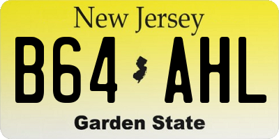 NJ license plate B64AHL