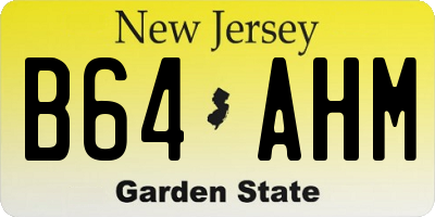 NJ license plate B64AHM