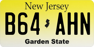 NJ license plate B64AHN