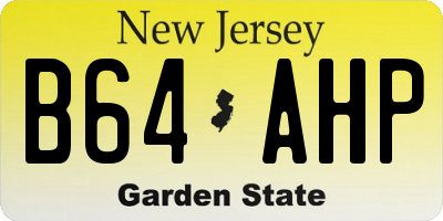 NJ license plate B64AHP