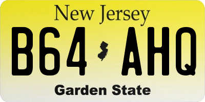NJ license plate B64AHQ