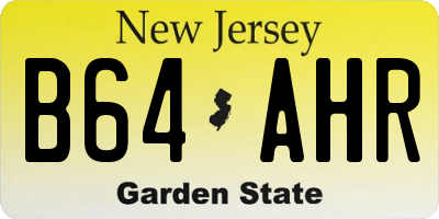 NJ license plate B64AHR